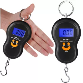 Kampós mérleg LCD kijelzővel - 50kg/10g