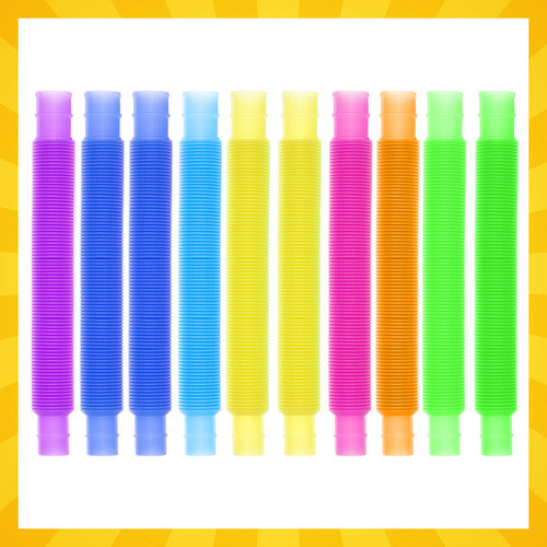 Rugalmas színes játék csövek - 10db