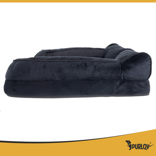 Ortopédiai kisállat ágy, fekete - 65x55x18cm