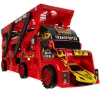 Játék autószállító kamion kilövővel és 6 autóval