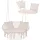 Kétszemélyes függőszék párna készlet - krémszínű