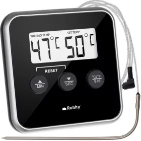 Konyhai hőmérő mágnessel és időzítővel, -20-250C