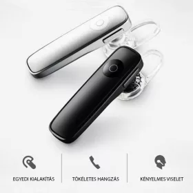  HQ Bluetooth Headset Fekete -Energiatakarékos, apró készülék a biztonságos beszélgetésért vezetés kö