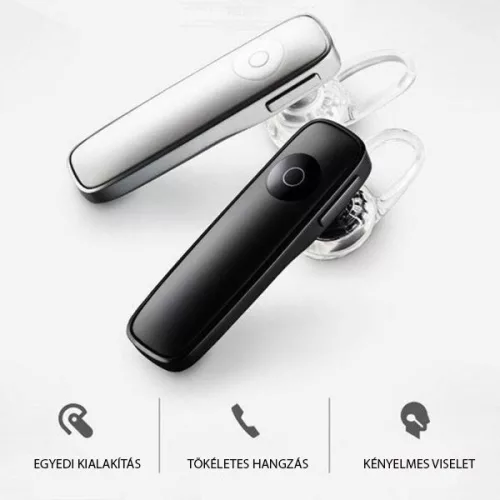 HQ Bluetooth Headset Fekete -Energiatakarékos, apró készülék a biztonságos beszélgetésért vezetés kö