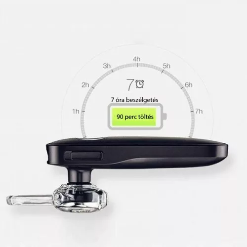 HQ Bluetooth Headset Fekete -Energiatakarékos, apró készülék a biztonságos beszélgetésért vezetés kö
