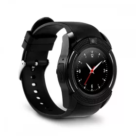   Bass V8 okos óra fekete - Sport funkció,sim foglalat,kamera, android és ios telefonokra egyaránt.