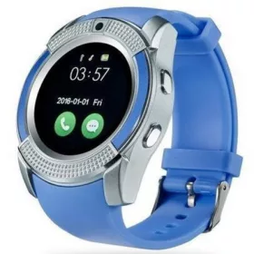   Bass V8 okos óra kék - Sport funkció,sim foglalat,kamera, android és ios telefonokra egyaránt.