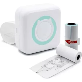   Hordozható akkumulátoros mini printer, intelligens nyomtató hőpapírral, bluetooth kapcsolattal