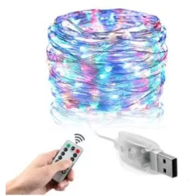   AlphaOne Usb ledesfényfüzér karácsonyi távirányítóval 10 méteres