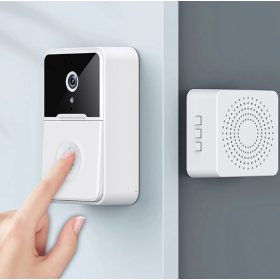   SmartCom Okos vezetéknélküli kapucsengő beltéri vevővel,fehér szín