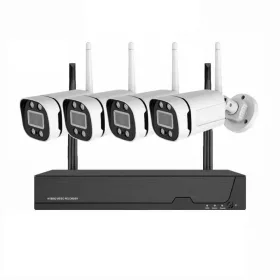  4 db-os vezetéknélküli Wifi IP biztonsági kamera rendszer