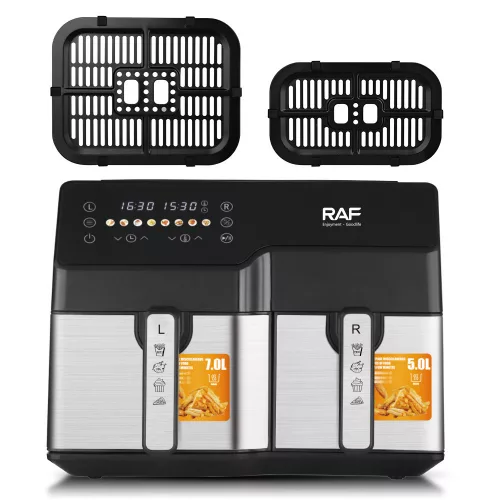 RAF 12 literes okos digitális air fryer - 2 kosárral + ajándék receptkönyv