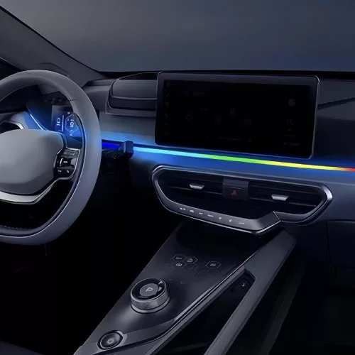 Okos autós LED világítás belső térbe - 110cm + 35 cm, applikáció+távirányító