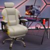 Gamer Elegance lábtartós szék szürke