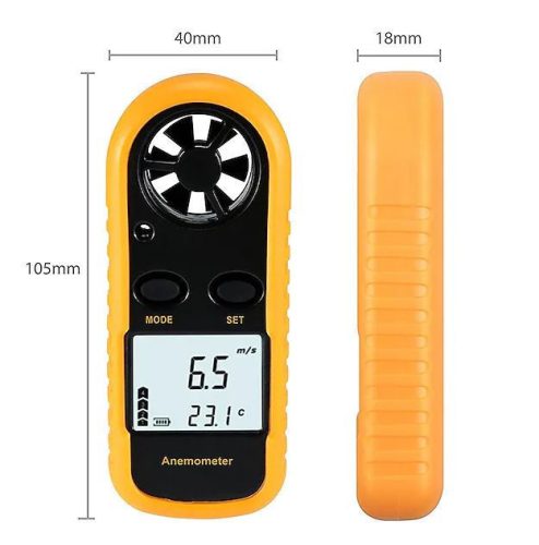 Anemométer szél erősség mérő hőmérővel