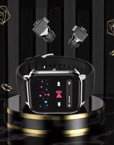 T22 fekete okosóra beépített Bluetooth fülhallgatóval