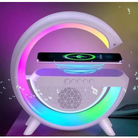   Multimédiás bluetooth Hangszoró, vezeték nélküli töltőpad, ébresző óra ,RGB, LED LÁMPA