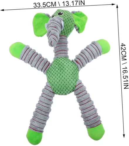 Plüss elefánt csipogó kutyajáték - extra erős - 42 cm