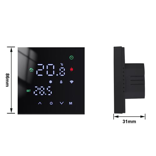 WiFi okos termosztát érintőképernyővel