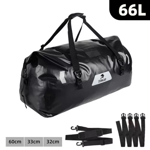 Motoros táska 65l Fekete