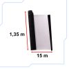 Bársony tekercs fólia fekete 1,35x15m