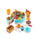75 elemből álló díszíthető szülinapi torta sütikkel, kiegészítőkkel , kék színű