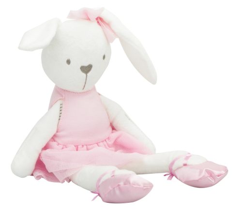 Plüss kabala nyúl rózsaszín ruhában 42cm