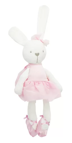 Plüss kabala nyúl rózsaszín ruhában 42cm