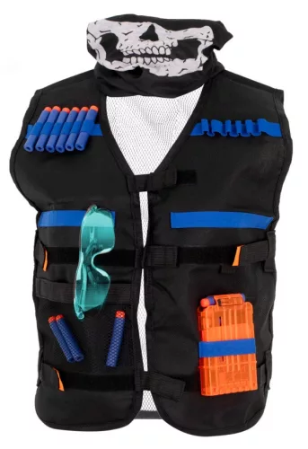 Játék NERF mellény kiegészítőkkel, 52x46cm - fekete