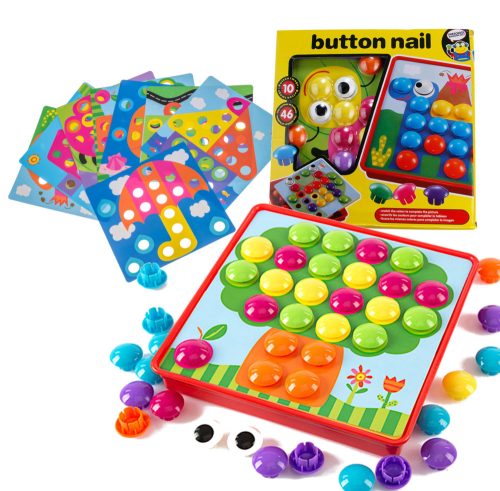 Oktatási gomb mozaik puzzle 57 részes