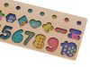 Montessori fából készült számsoroló 3in1 13x36cm