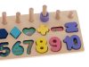 Montessori fából készült számsoroló 3in1 13x36cm