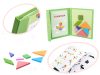 Mágneses puzzle könyv 3D tangram blokkok