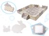 Habszivacs puzzle szőnyeg/gyerekeknek járóka 36 részes. szürke-ecru