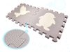 Habszivacs puzzle szőnyeg/gyerekeknek járóka 36 részes. szürke-ecru
