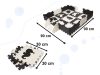 Hab puzzle szőnyeg / játszószőnyeg gyerekeknek 25 darab fekete-fehér