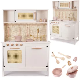 Gyermek retro MDF fa konyha BOHO kiegészítőkkel