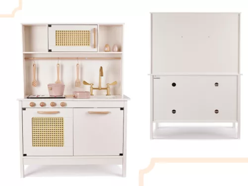 Gyermek retro MDF fa konyha BOHO kiegészítőkkel