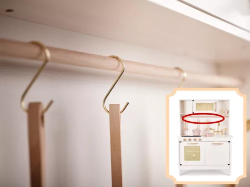 Gyermek retro MDF fa konyha BOHO kiegészítőkkel