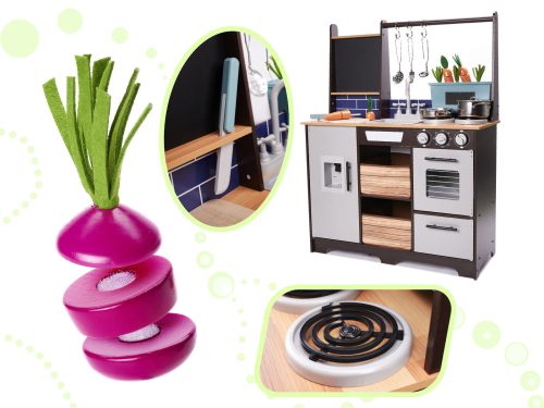 Gyermek fakonyha MDF tartozékokkal LOFT XXL 96cm