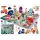 Oktatási fa város puzzle blokkok 100 darabos