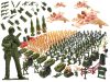 Katonák katonai bázis figurák készlet 307 részes
