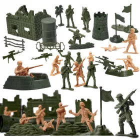Katonák katonai bázis figurák készlet 114 részes