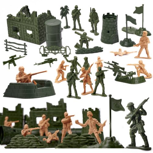 Katonák katonai bázis figurák készlet 114 részes
