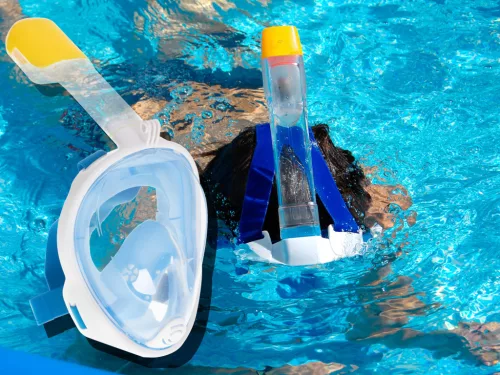 Teljes összecsukható snorkel maszk L/XL kék