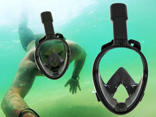 Teljes összecsukható snorkel maszk L/XL fekete