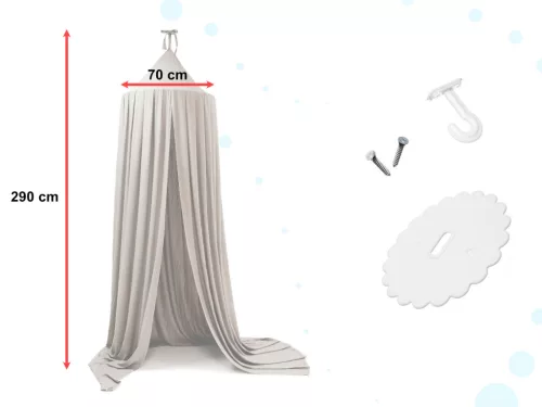 Baldachin függöny tipi sátor függő szürke