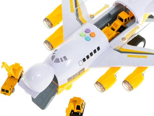 Transporter repülőgép + 6 autó építőipari járművek oldalra/előre