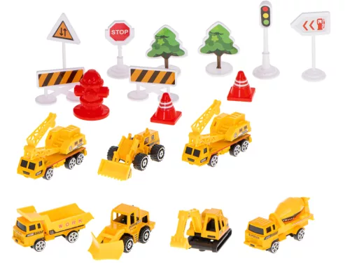 Transporter repülőgép + 6 autó építőipari járművek oldalra/előre