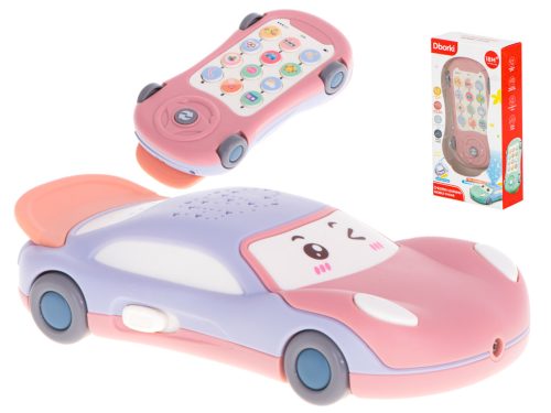 Autó telefon csillag kivetítő zenével rózsaszín